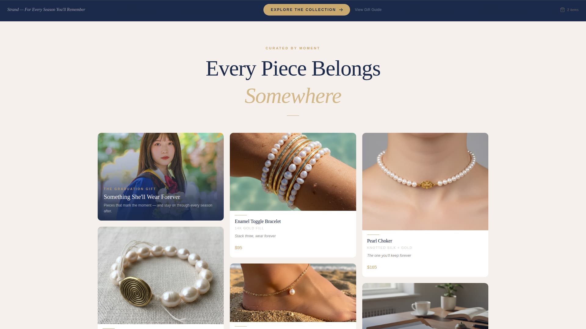 Strand - Luxe Jewelry Landing Page Template