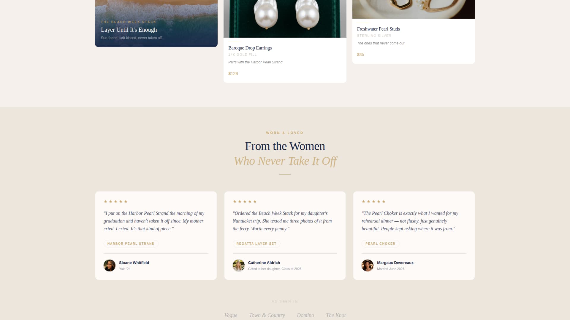 Strand - Luxe Jewelry Landing Page Template