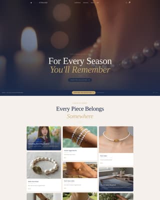 Strand - Luxe Jewelry Landing Page Template