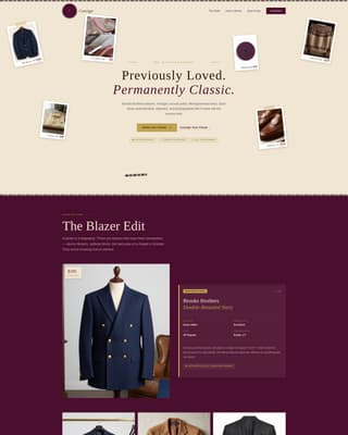 Consign - Curated Preppy Landing Page Template