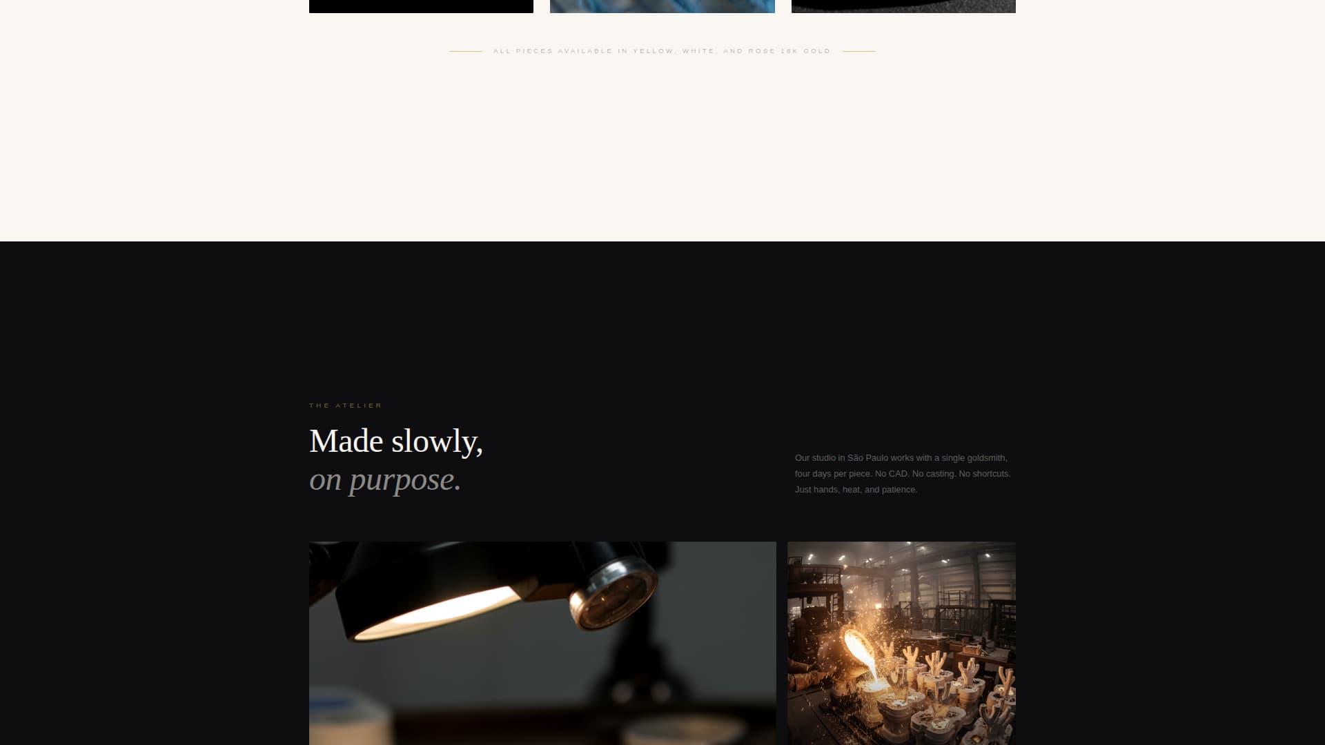 Atelier - Exquisite Jewelry Landing Page Template