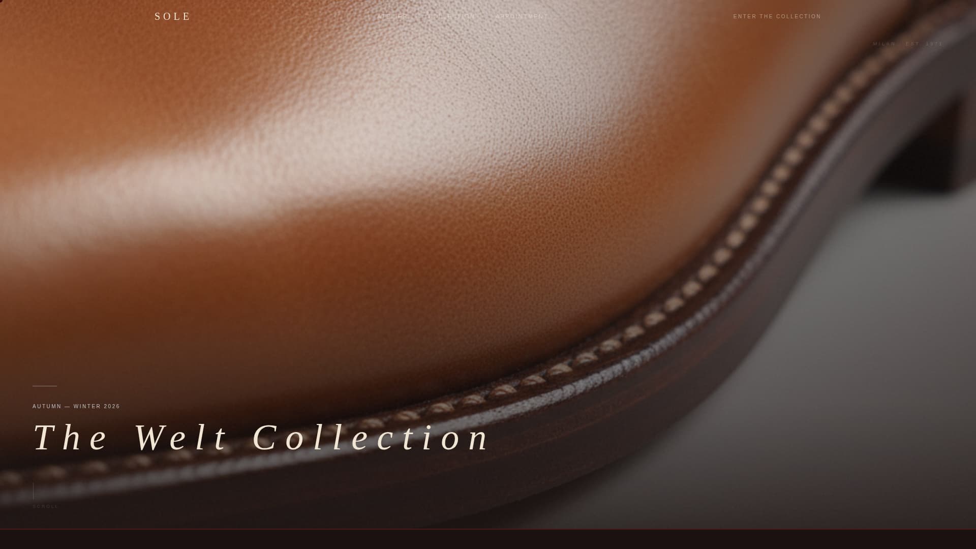 Sole - Understated Footwear Landing Page Template