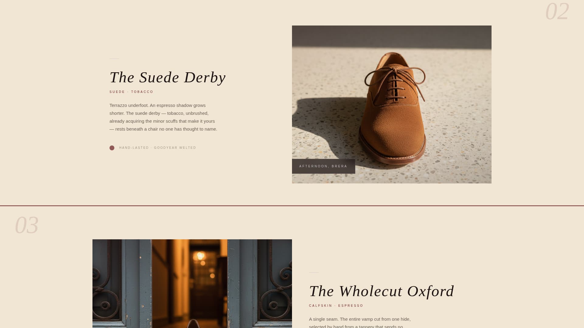 Sole - Understated Footwear Landing Page Template