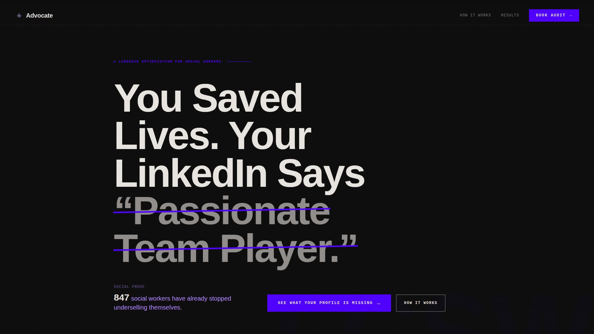 Social Worker Profile Careers Website Template