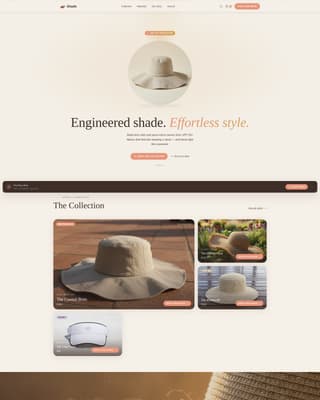 Hat & Headwear Brand Professional Website Template