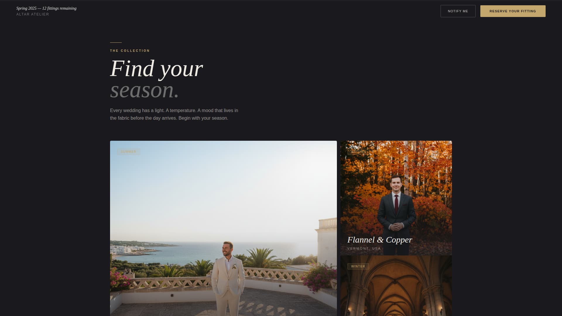 Bridal & Occasion Wear Booking Website Template
