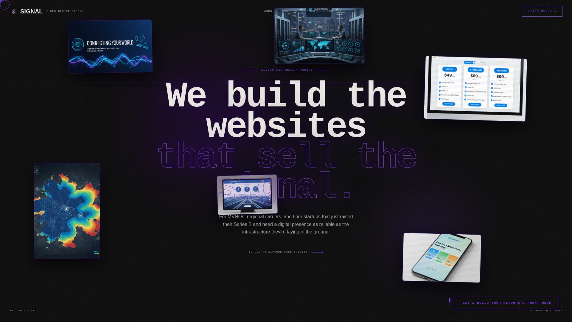 Telecommunications Marketing & Agency Specialist Portfolio Website Template