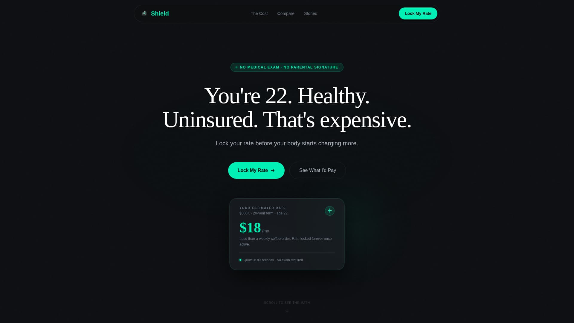 College Student Insurance Professional Website Template