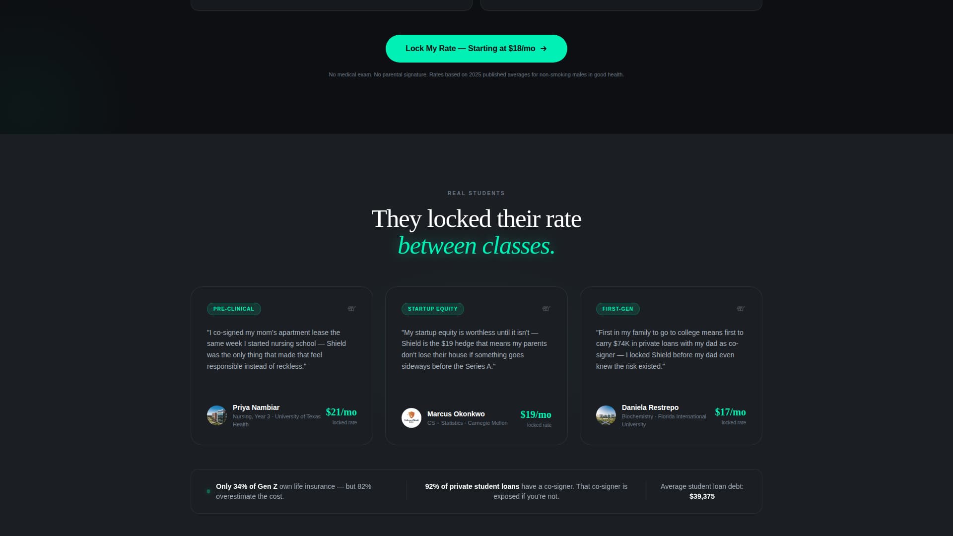 College Student Insurance Professional Website Template