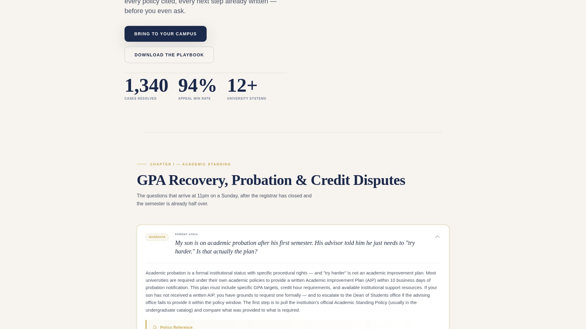 Academic Coaching FAQ Website Template