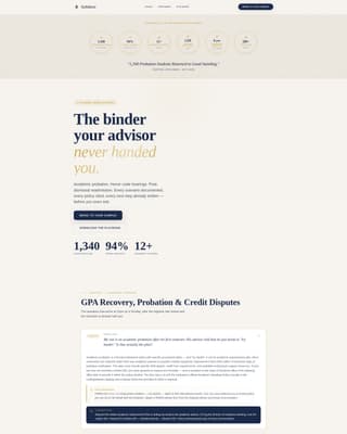 Academic Coaching FAQ Website Template