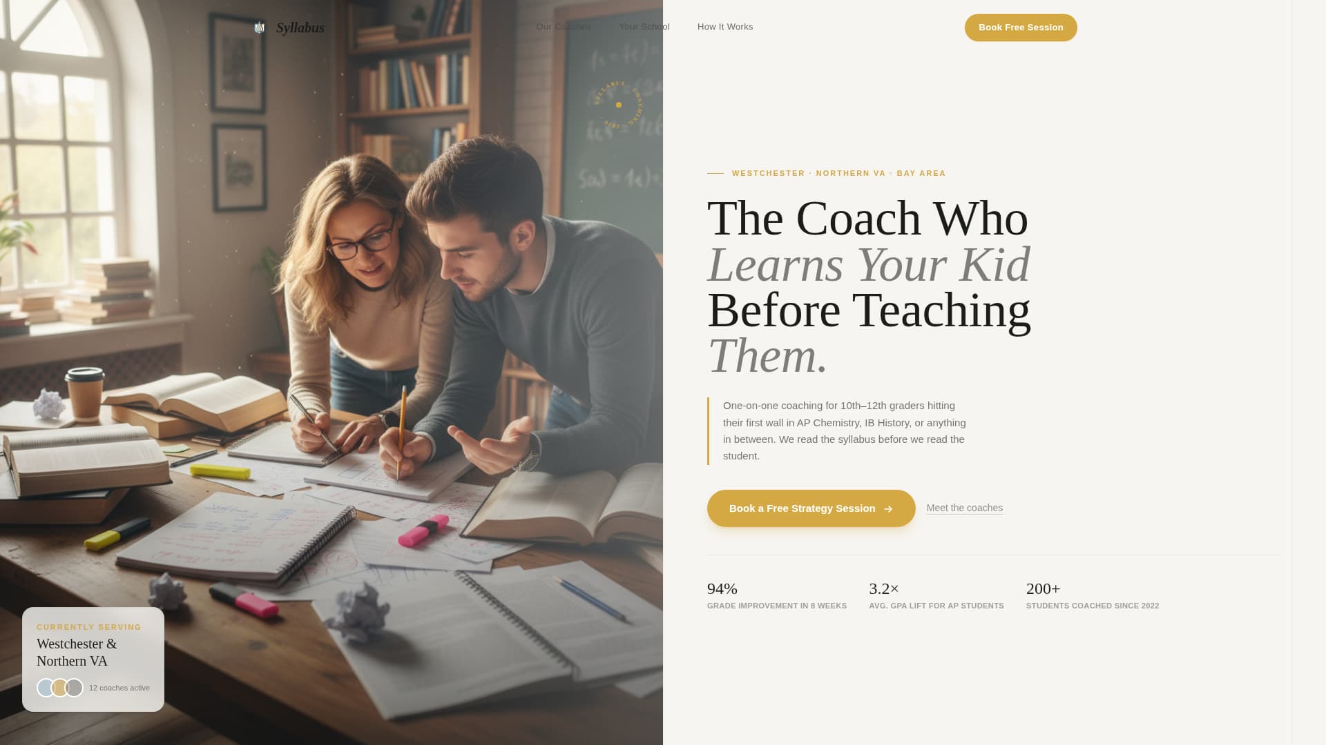 Academic Coaching Booking Website Template