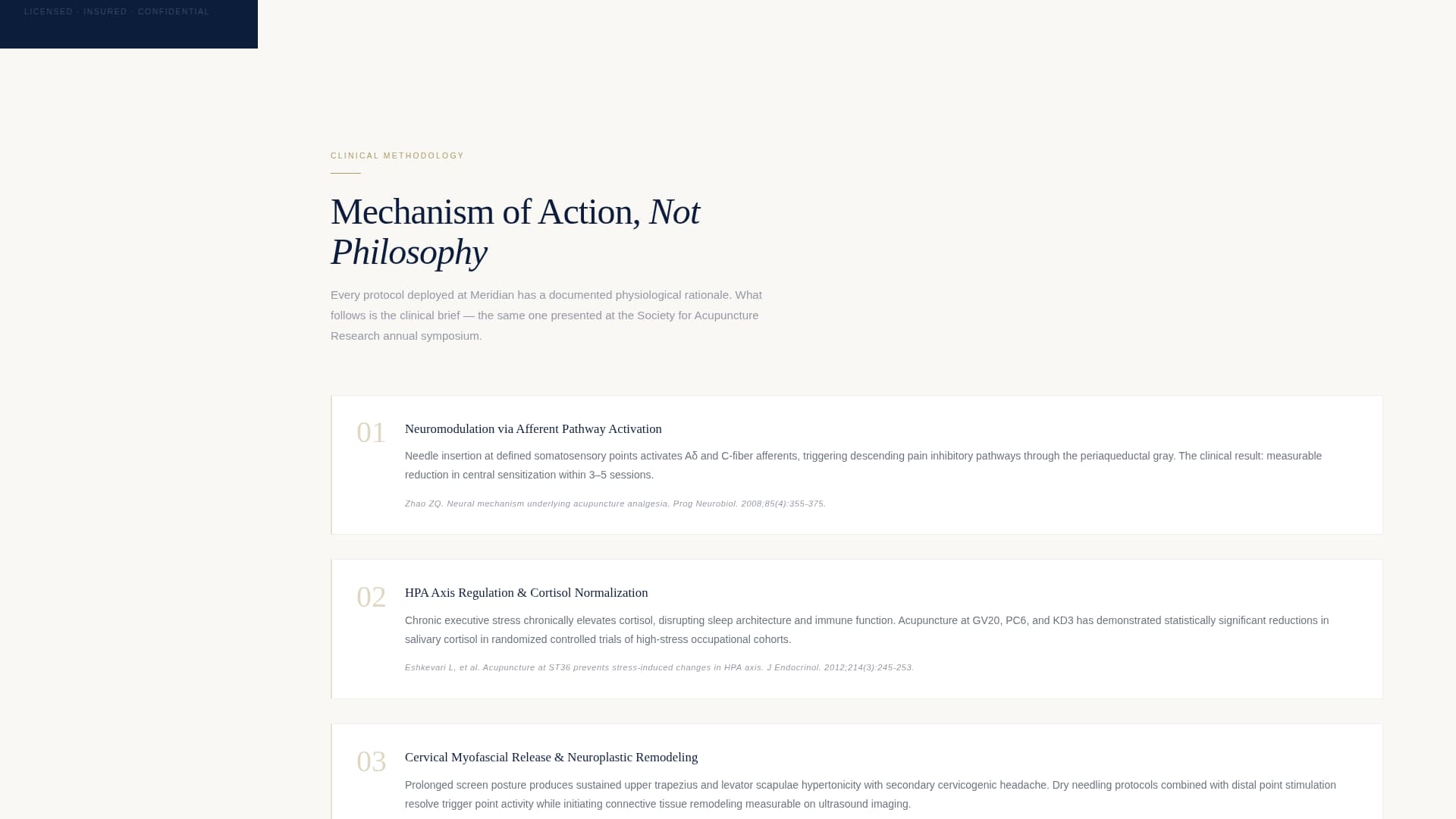 Meridian - Elite Acupuncturist Landing Page Template