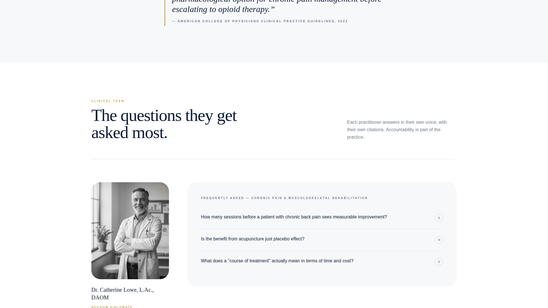 Meridian - Authoritative Acupuncturist Landing Page Template