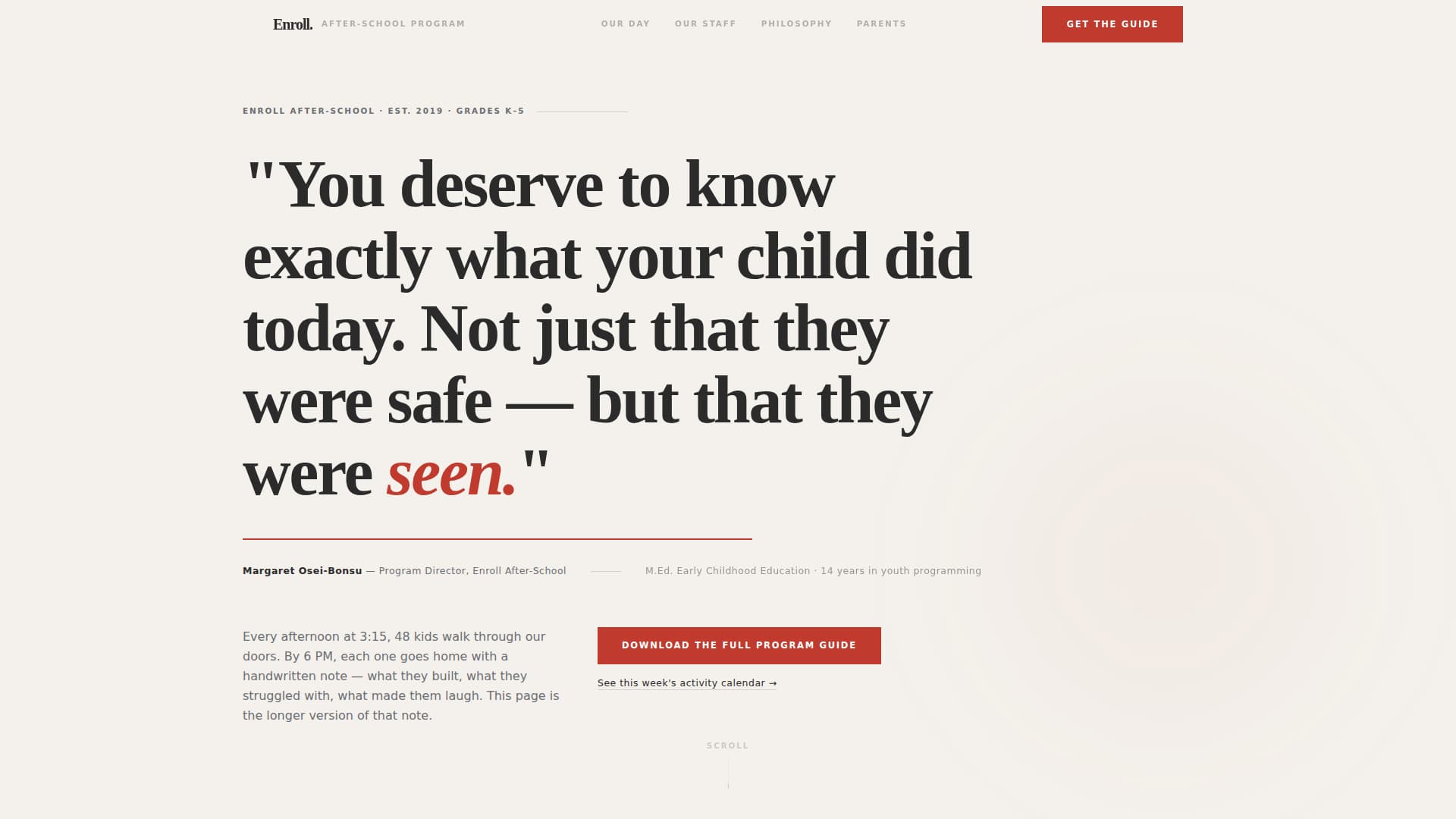 After-School Program Marketing Blog Website Template