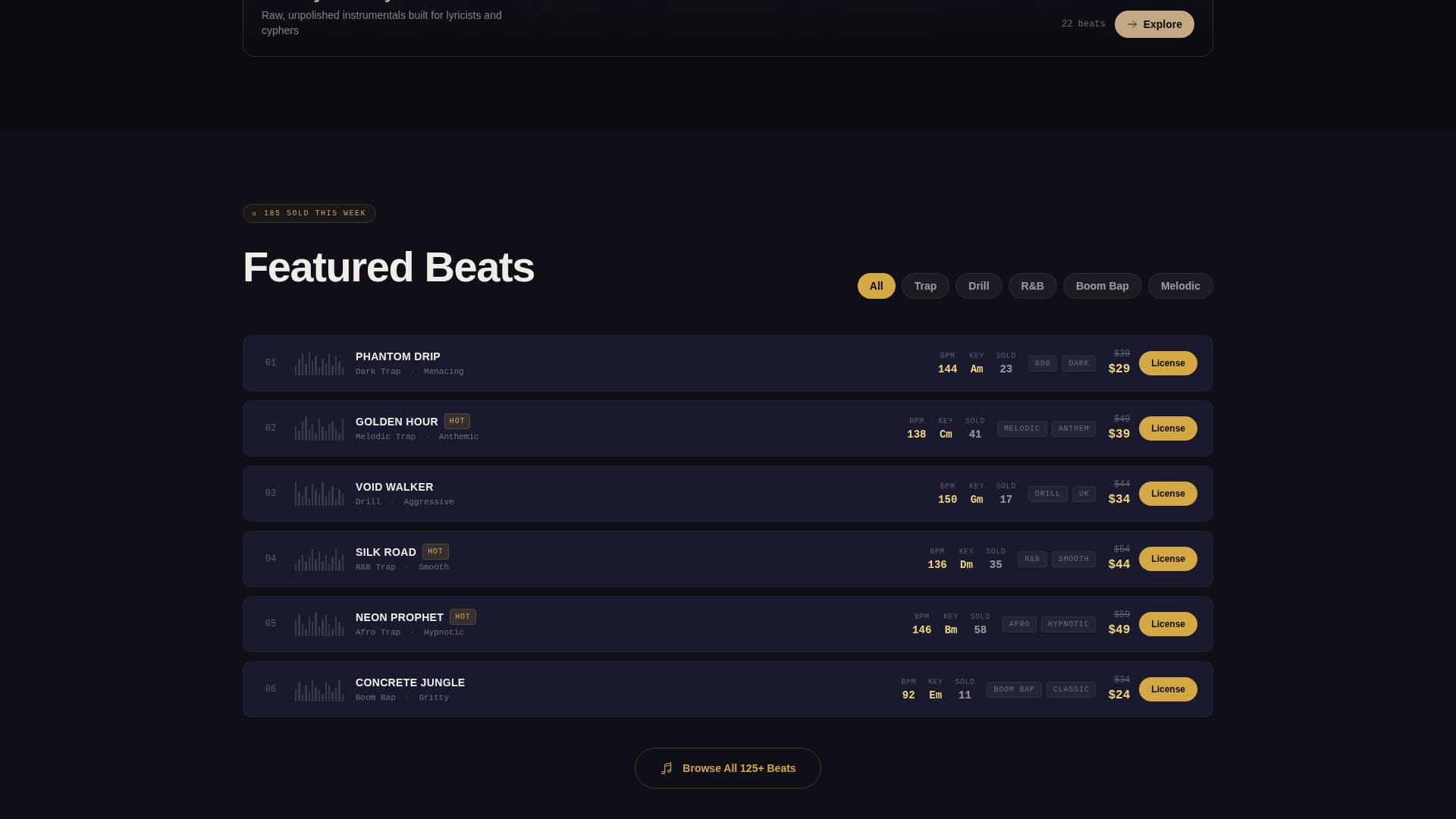 Beatdrop - Electrifying Beatstore Landing Page Template