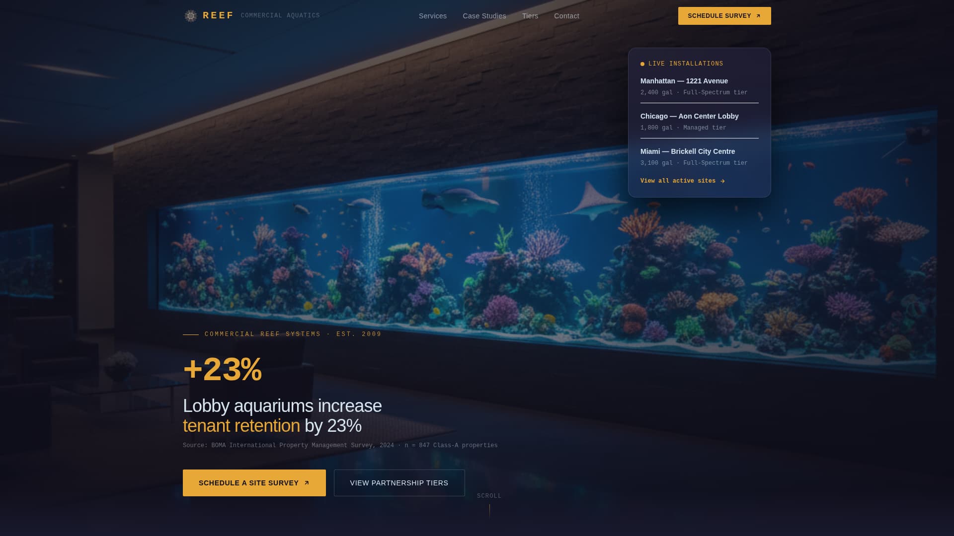 Reef - Highimpact Aquarium Landing Page Template