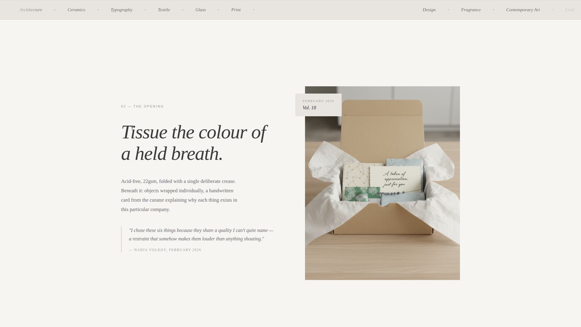 Curate - Avantgarde Subscription Landing Page Template
