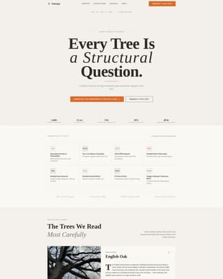Specialist Arborist Appointment Booking Website Template