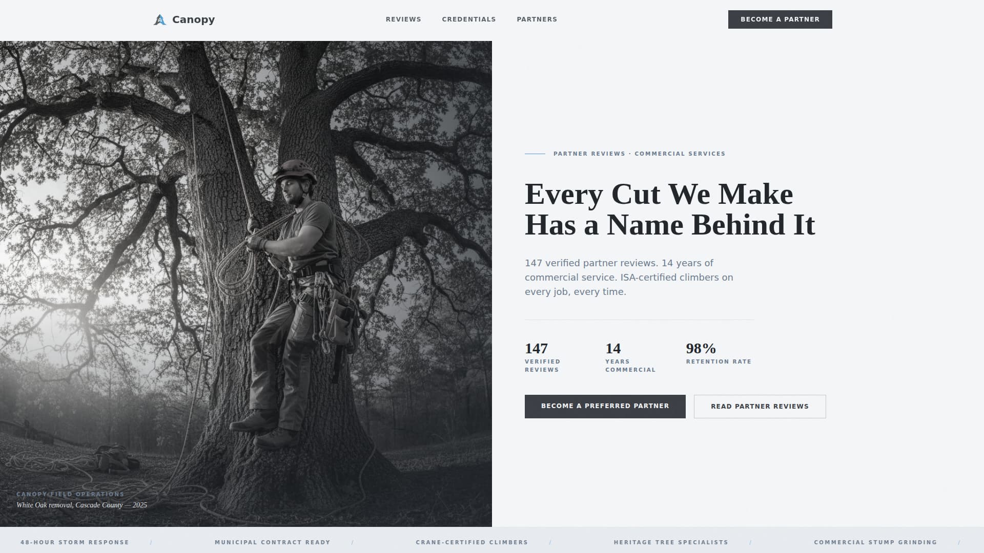 Arborist FAQ & Common Questions Website Template