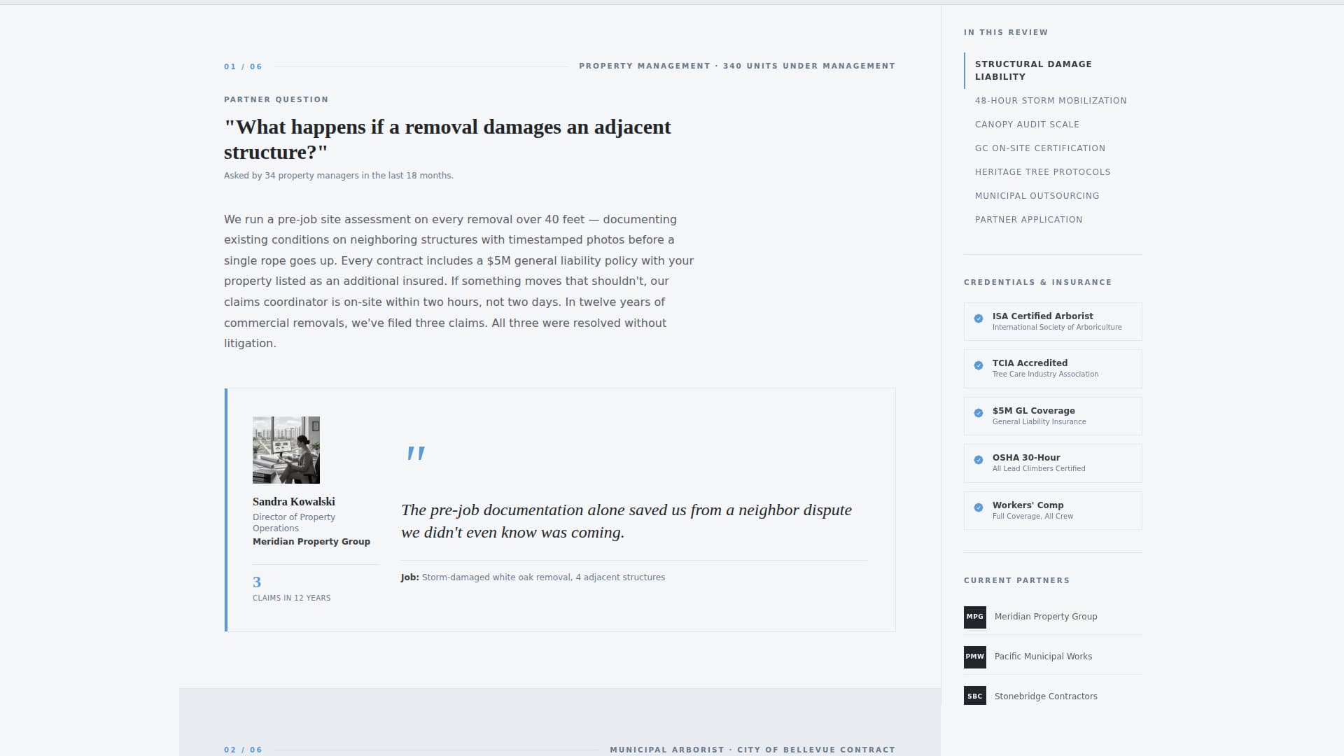 Arborist FAQ & Common Questions Website Template