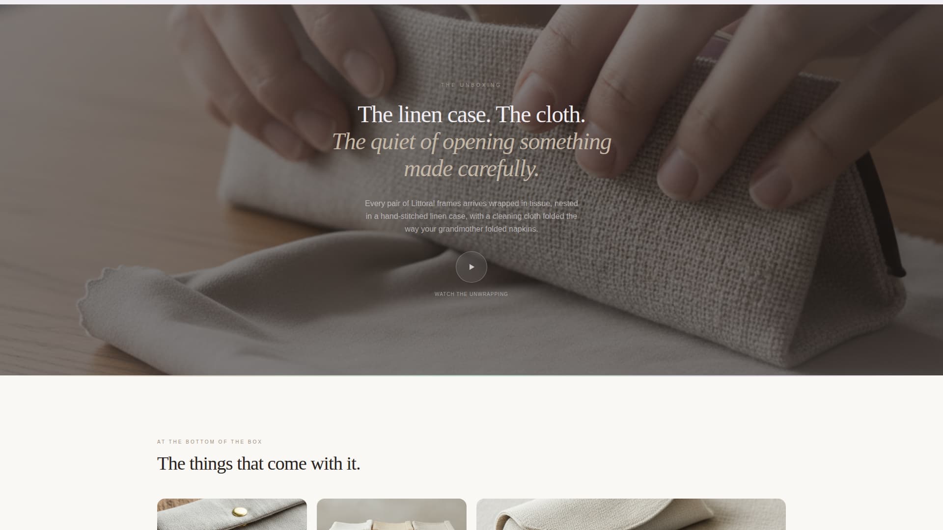 Littoral - Elegant Eyewear Landing Page Template