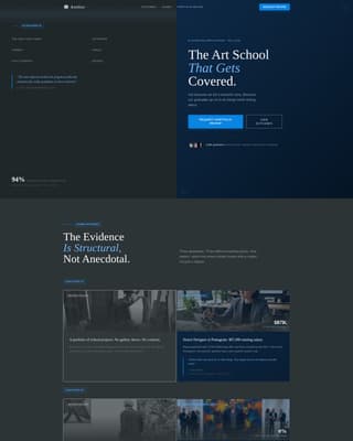 Art School Marketing Careers & Recruitment Website Template