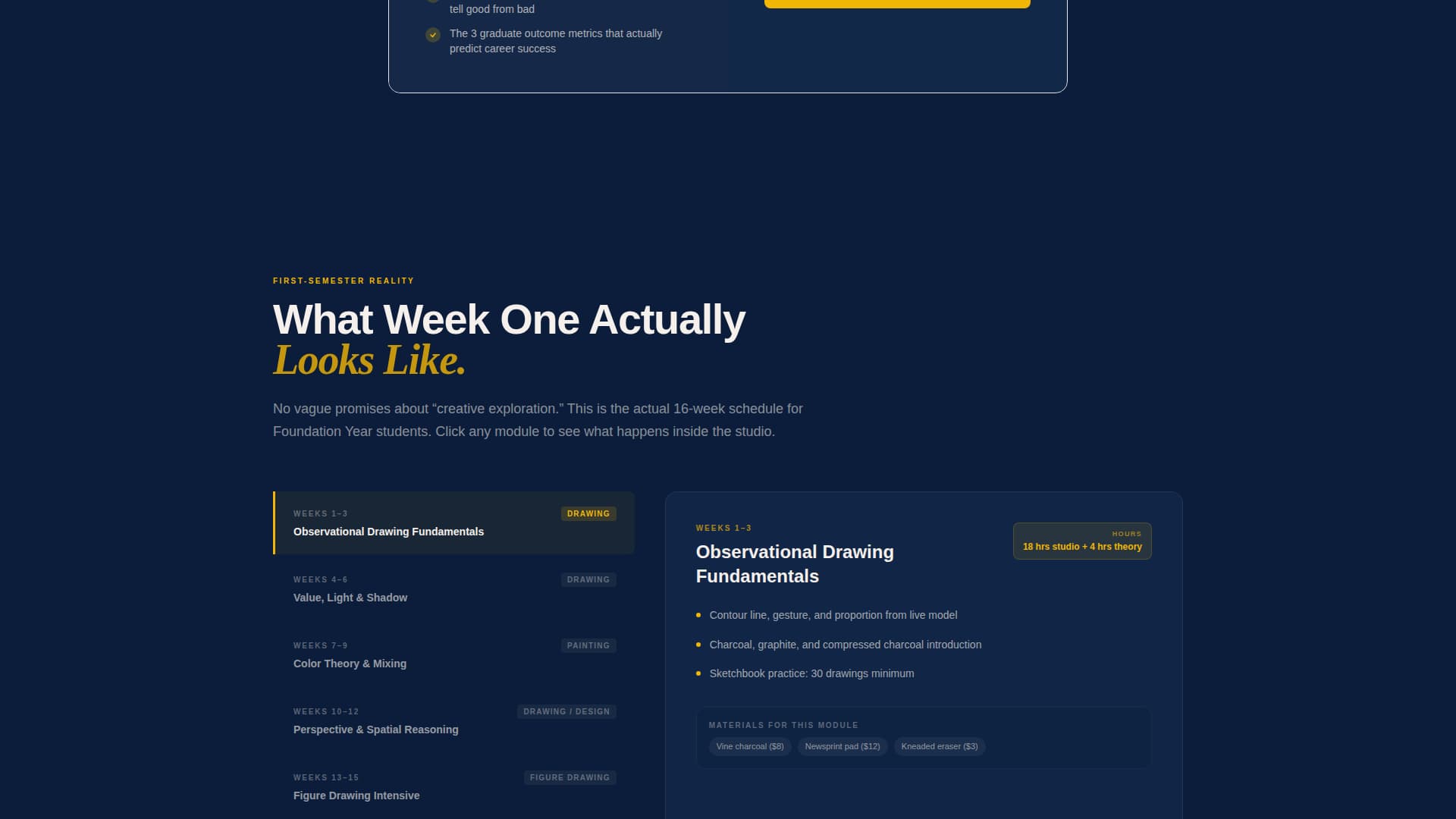 Art School Marketing Comparison Website Template
