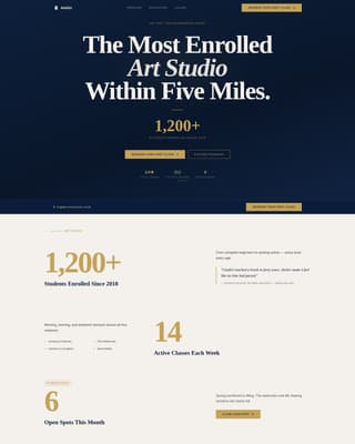 Art School Marketing Portfolio & Case Study Website Template