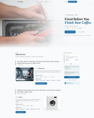 Dispatch - Trusted Appliancerepair Landing Page Template