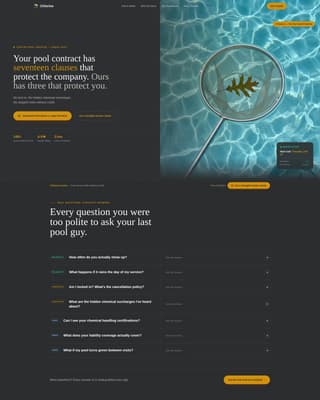 Chlorine - Transparent Poolcleaning Landing Page Template