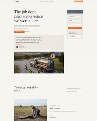 Pump - Trusted Septic Landing Page Template