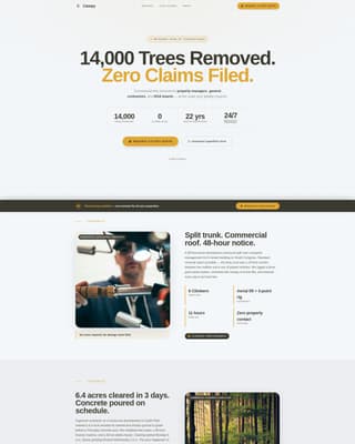 Canopy - Precision Treeservice Landing Page Template
