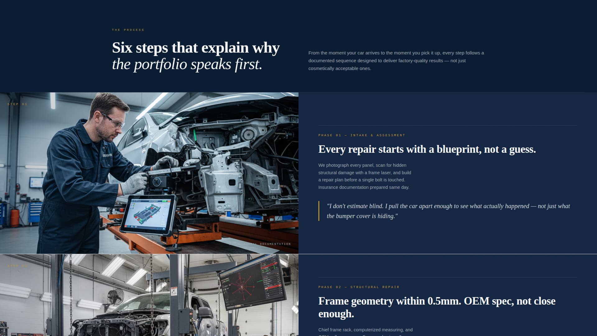 Auto Body Technician Blog Website Template