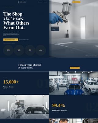 Auto Body Technician Blog Website Template