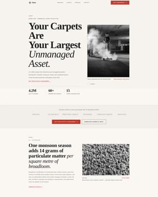 Fibre - Editorial Carpetcleaning Landing Page Template