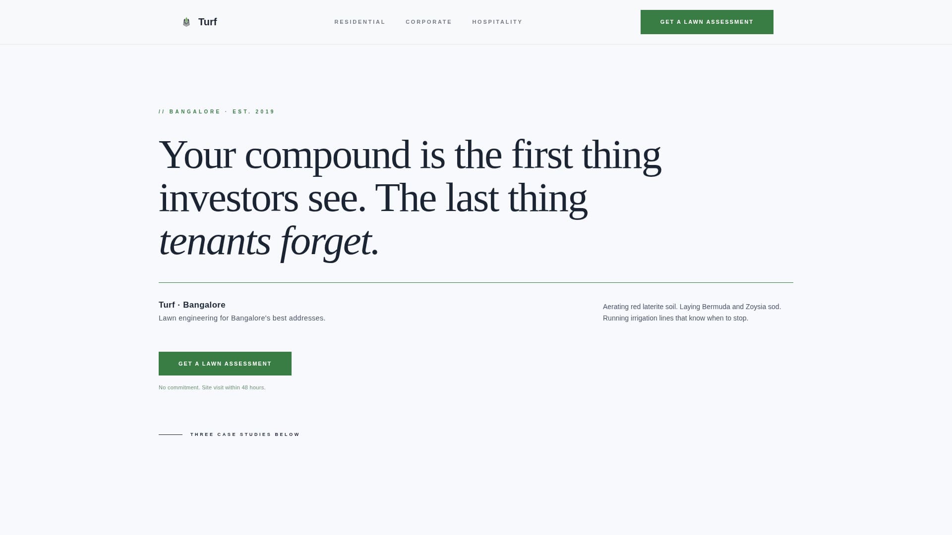 Turf - Elite Lawncare Landing Page Template
