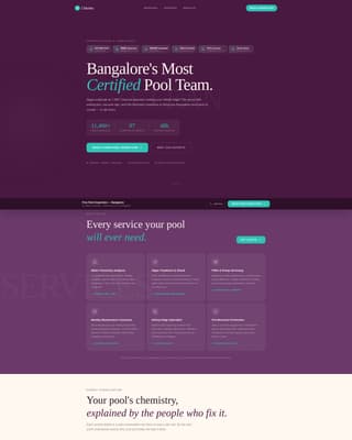 Chlorine - Certified Poolcleaning Landing Page Template