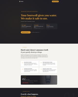 Aqua — Reliable Water Softener Landing Page Template
