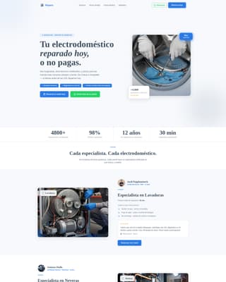 Repara - Trusted Appliance Landing Page Template