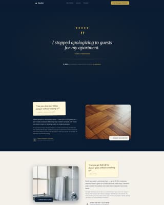 Sauber - Trusted Cleaning Landing Page Template