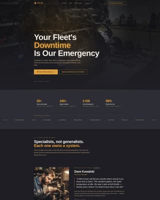 Boat Mechanic (Marine) Business Education Website Template