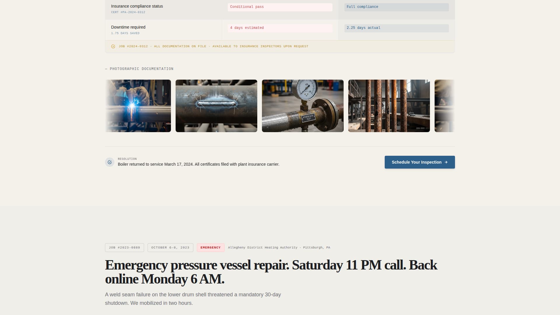 Forge - Certified Boilermaker Landing Page Template