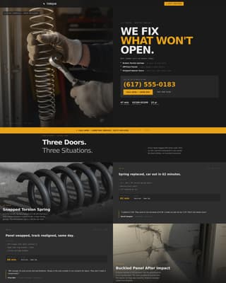 Torque - Reliable Garagedoor Landing Page Template