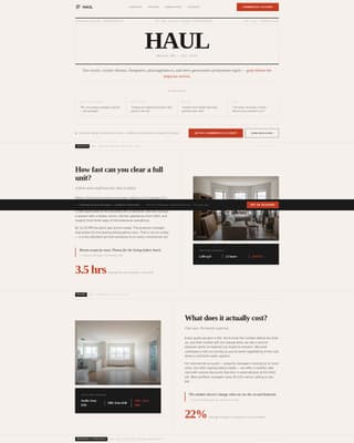 Haul - Authoritative Junkremoval Landing Page Template