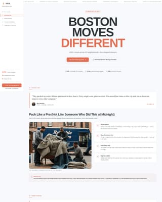 Haul - Trusted Moving Landing Page Template
