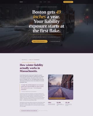 Plow - Authoritative Snowremoval Landing Page Template