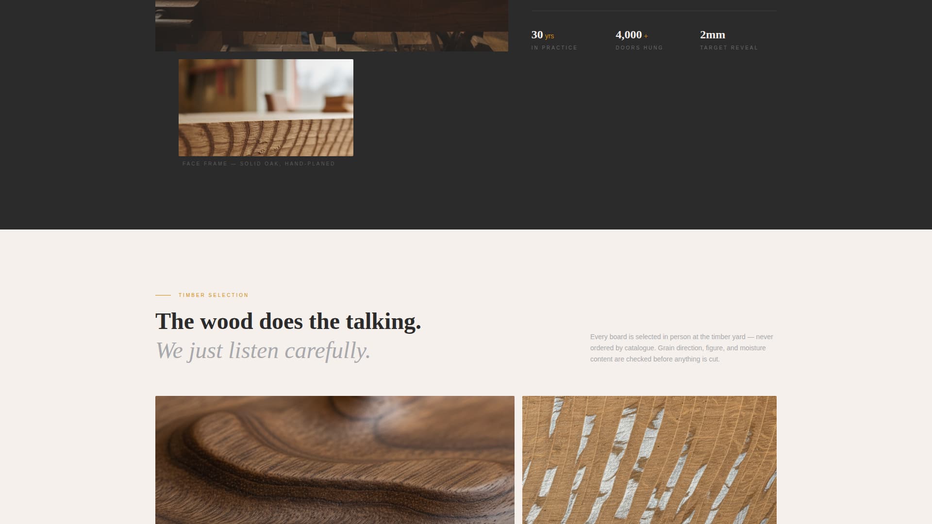 Cabinet Maker Business Portfolio Website Template
