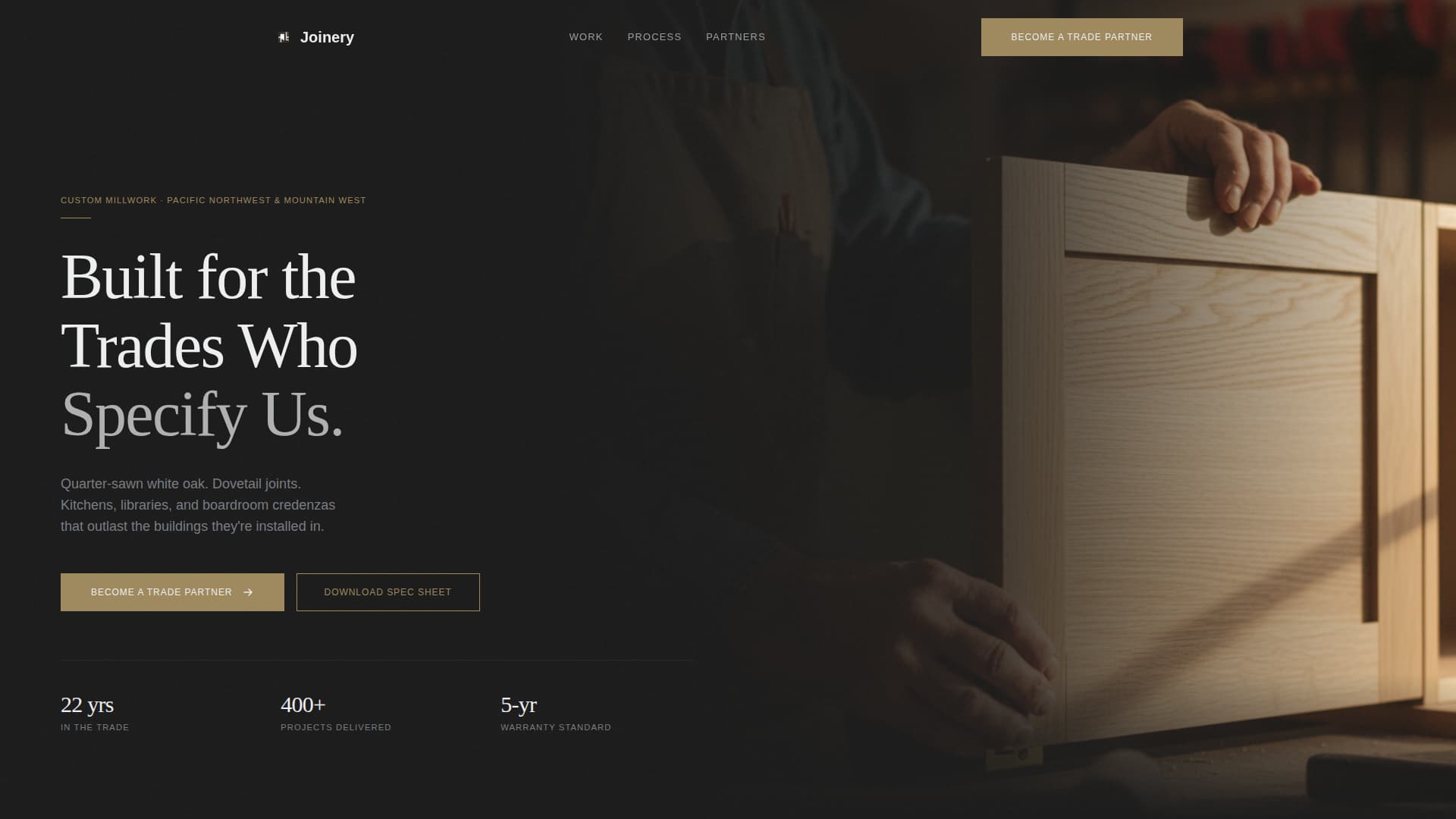 Craft — Expert Custom Carpentry Landing Page Template