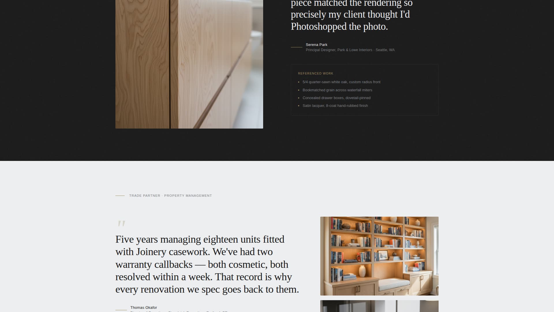 Craft — Expert Custom Carpentry Landing Page Template